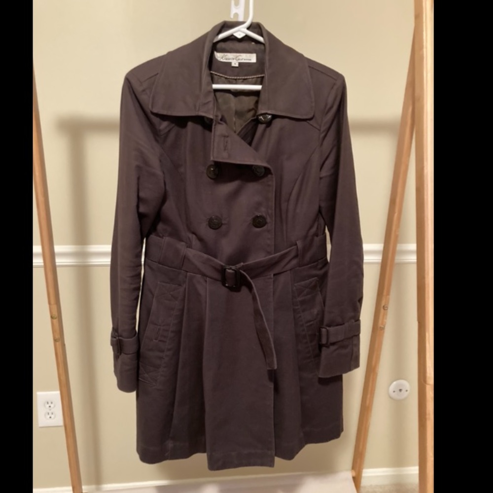 Kenneth Cole Brown Double Breasted Trench Coat